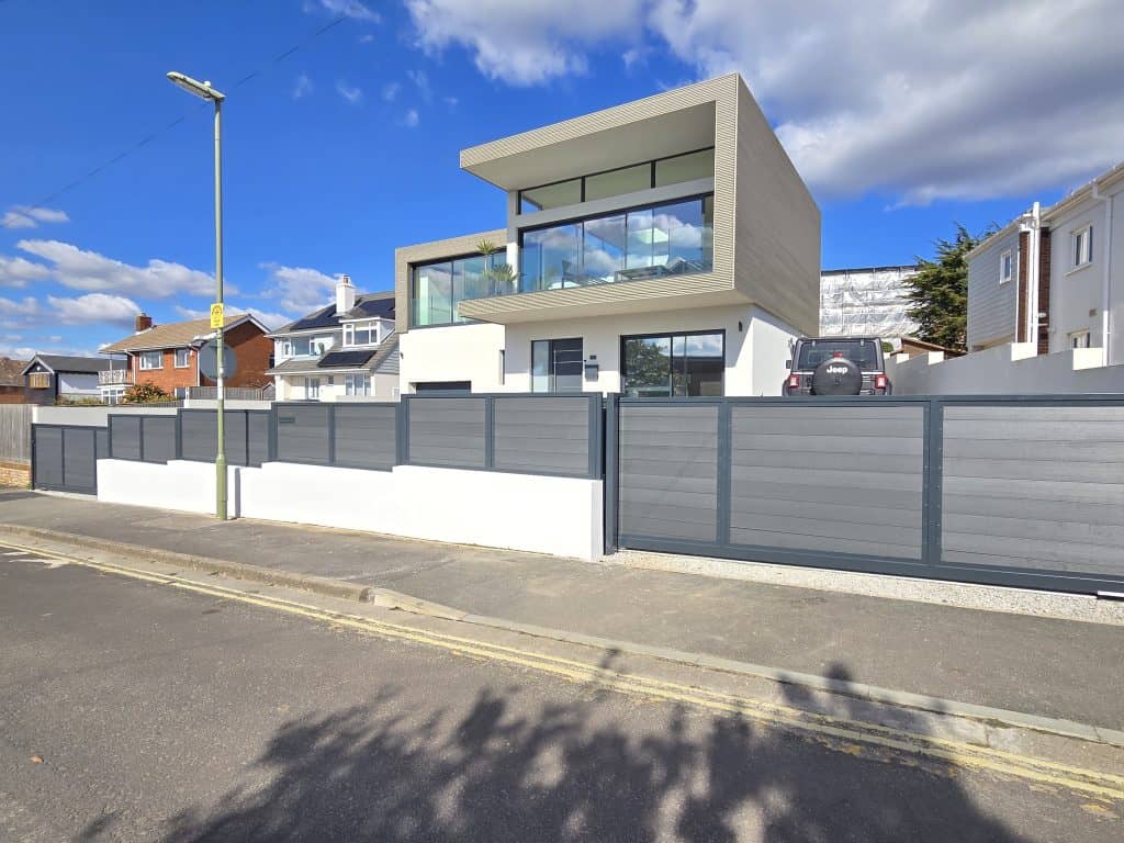 Custom steel frame composite gates Fareham