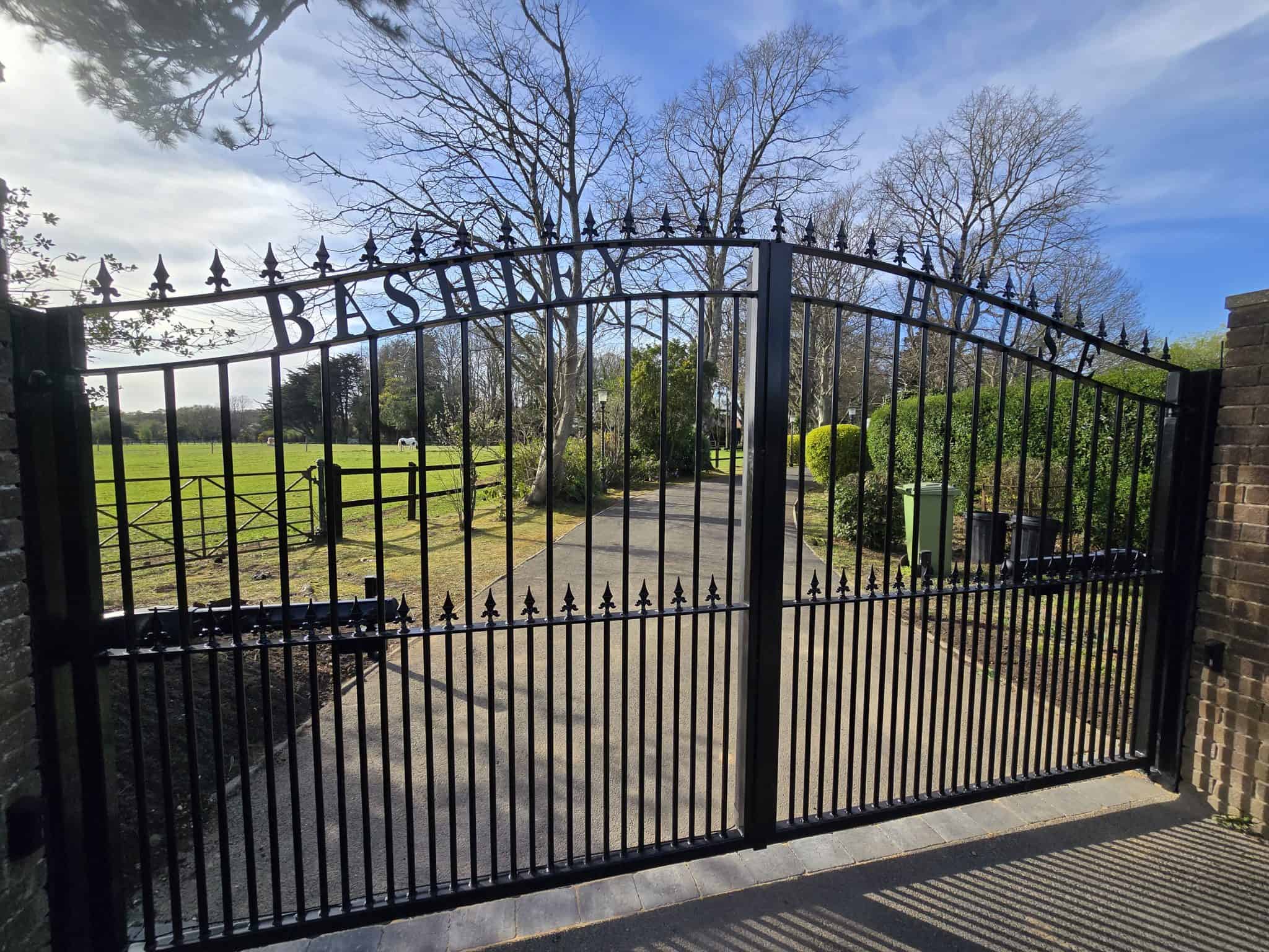 Recent wrought iron gate installation