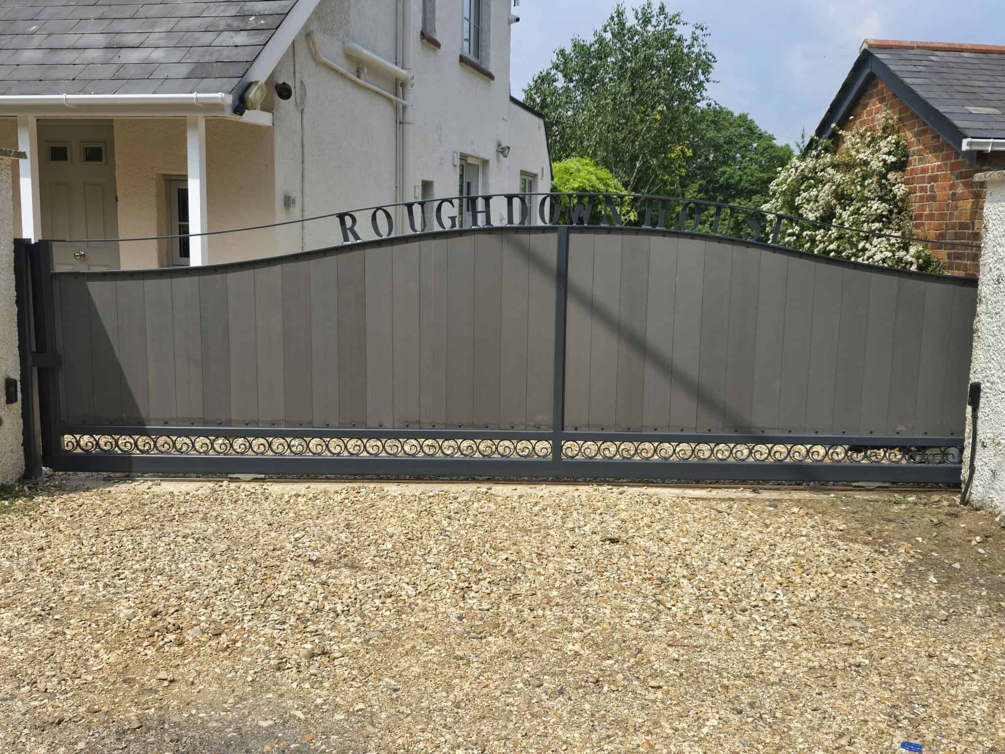 Recent driveway gate installation