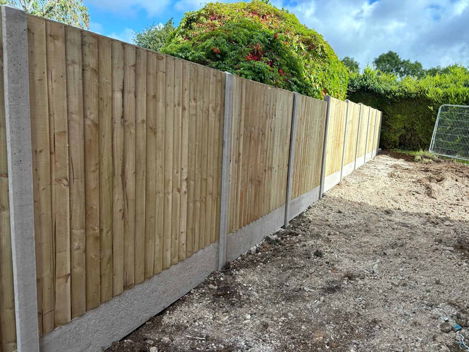 New fencing run installed for privacy and durability