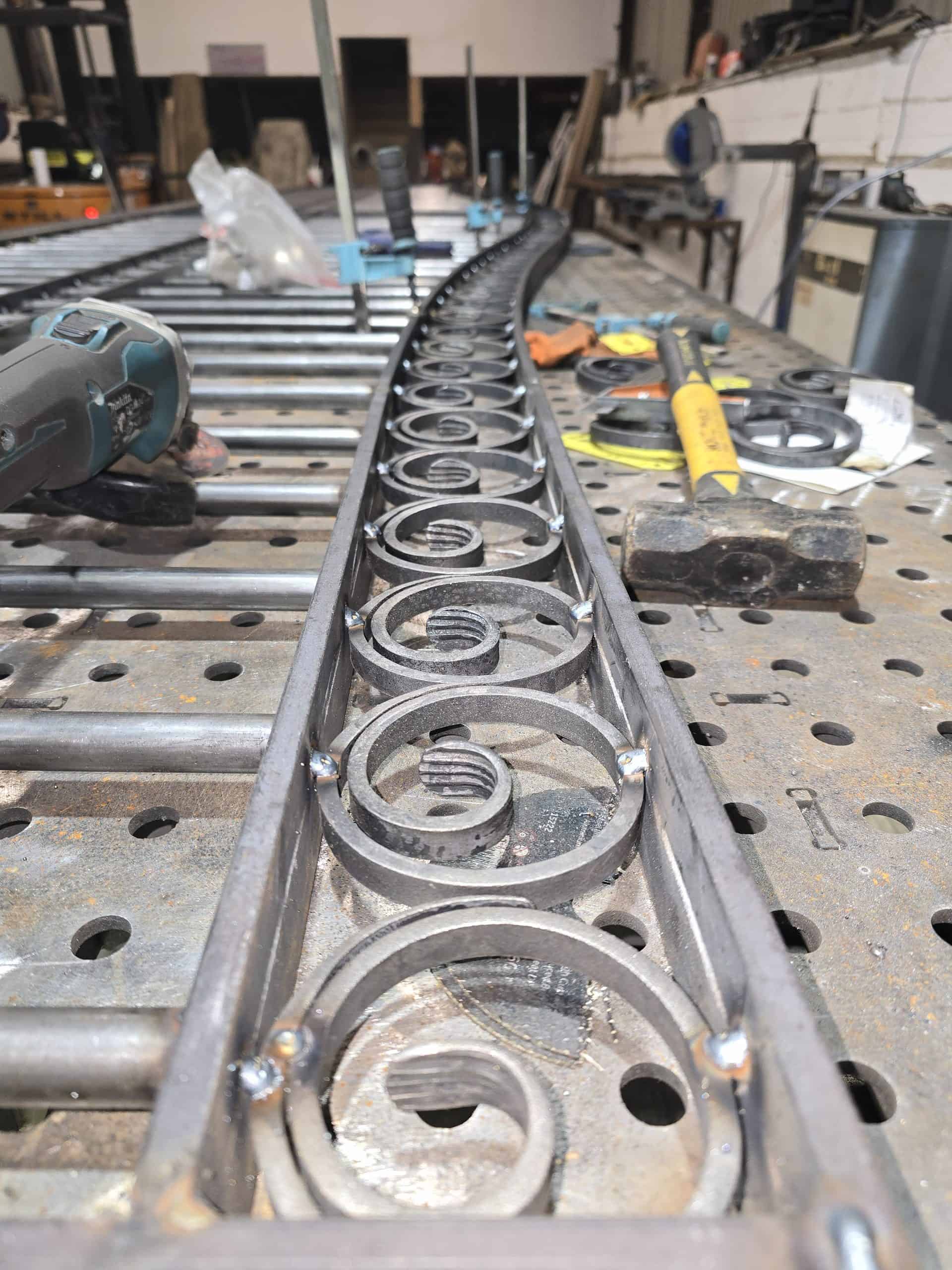 Decorative scrollwork detailing The Pilots Calshot gate