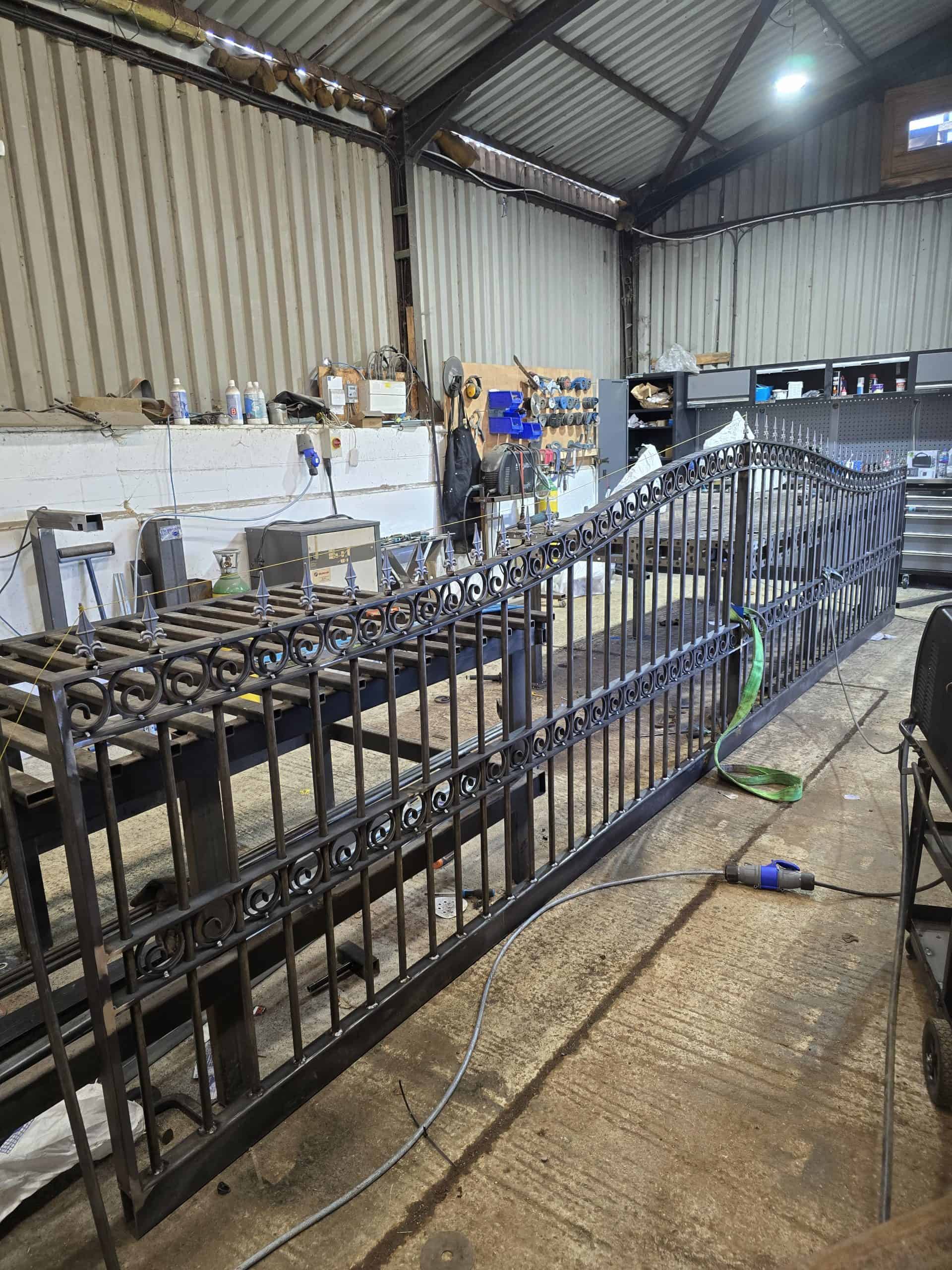 Final assembly of sliding gate The Pilots Calshot