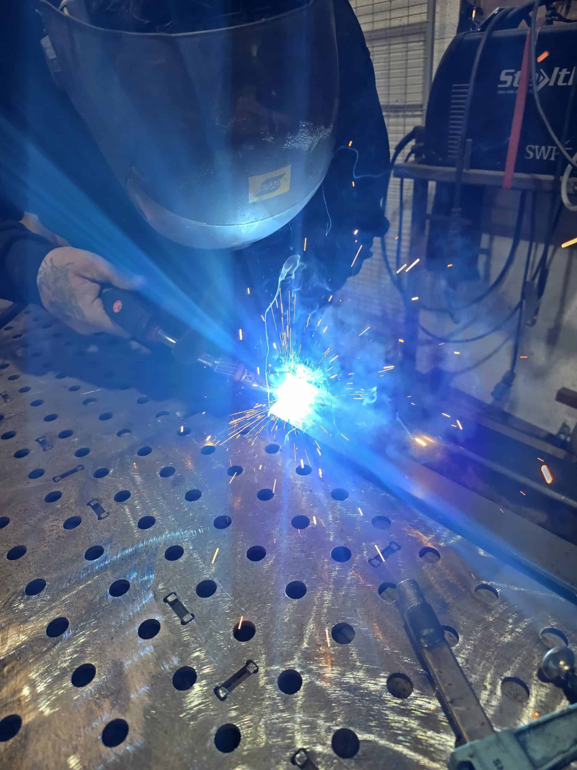 Steel gate fabrication Passage Lane Warsash workshop build