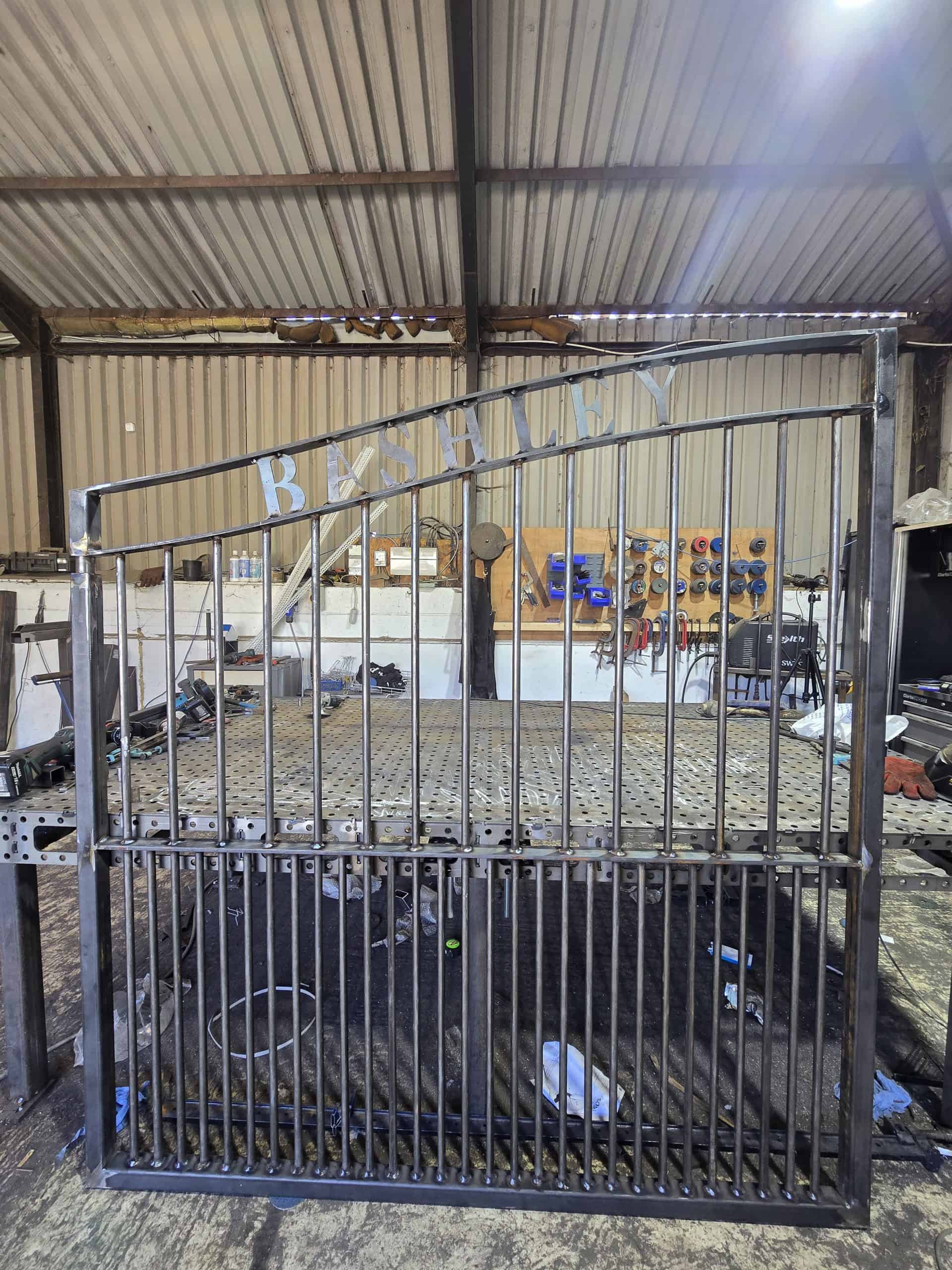 Steel gate welding Bashley House New Milton fabrication