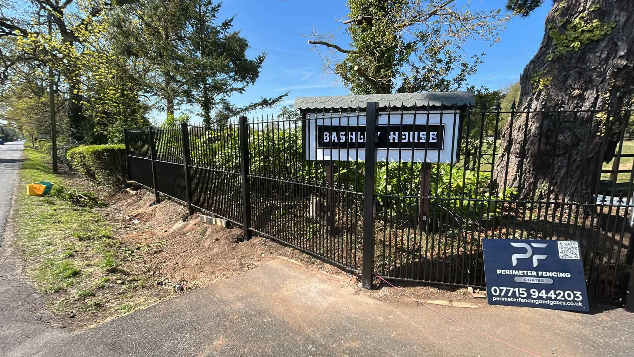 Left side steel railings Bashley House New Milton installation