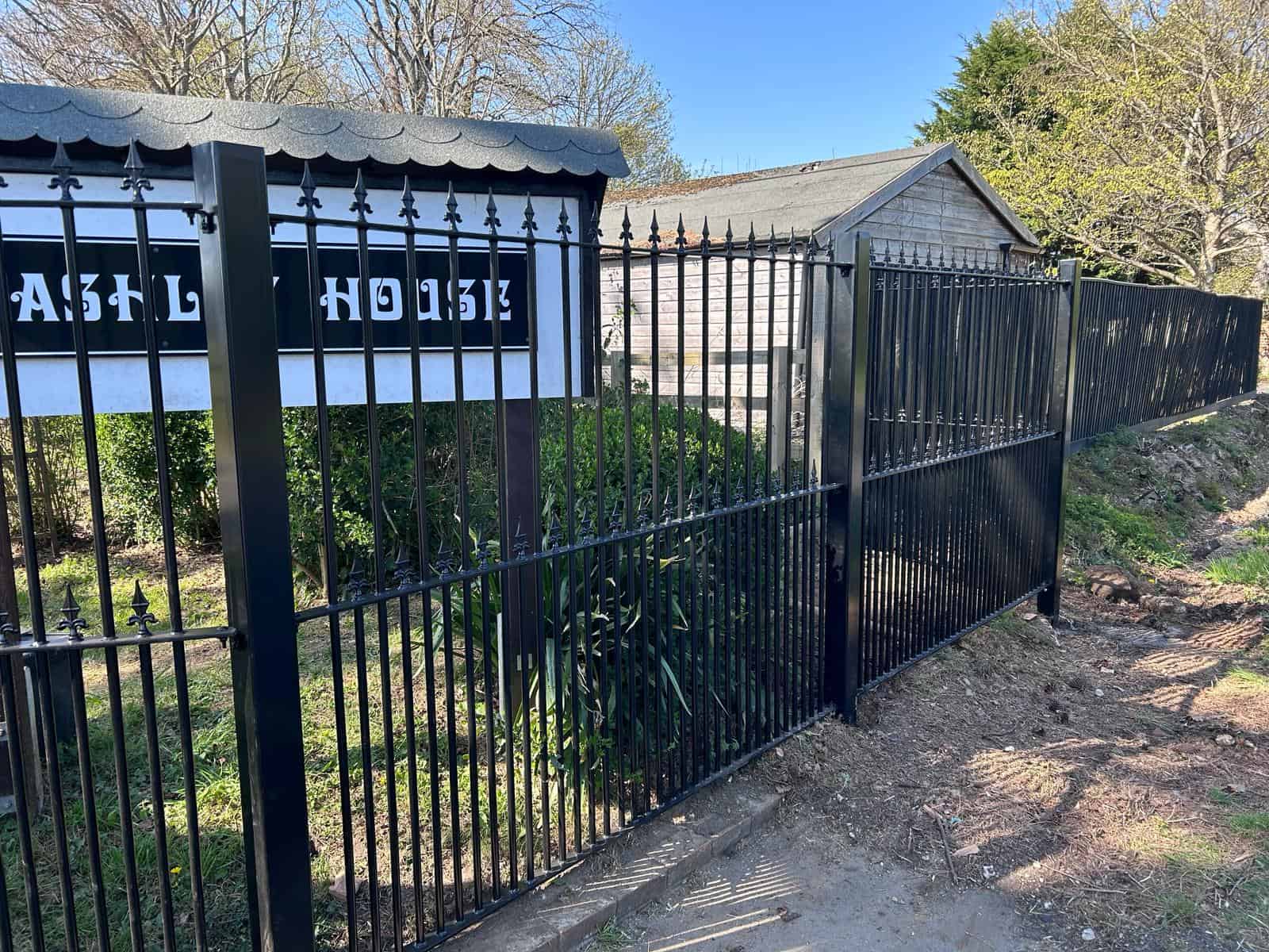 Right side steel railings Bashley House New Milton installation