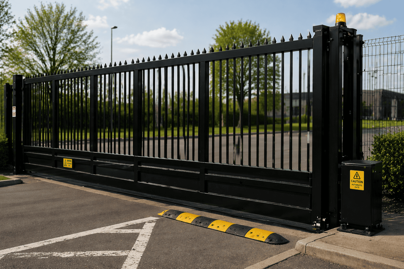 Commercial gate installation in Hampshire for secure site access